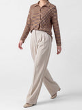 Mocha Everyday Stripe Oversized Shirt