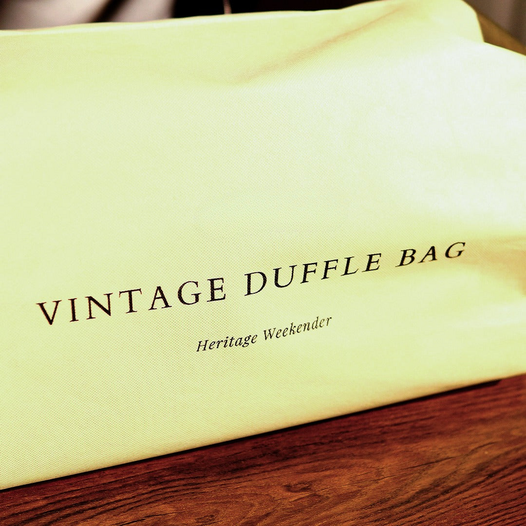 Beige Vintage Duffle Bag