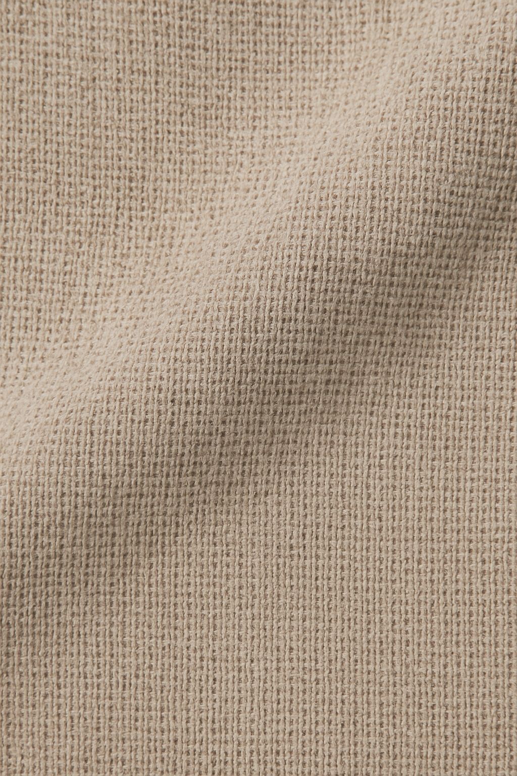 Waffle Beige Cuban Collar Shirt