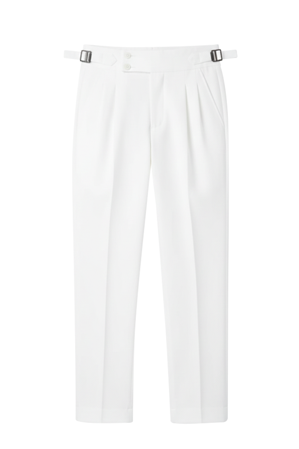 White Pleated Gurkha Pants