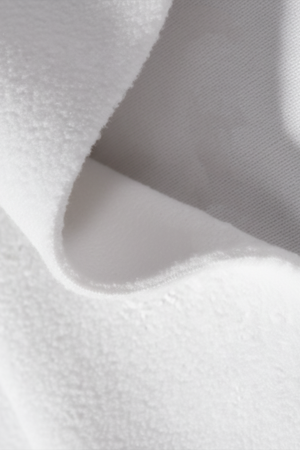 White Fleece Pleated Pants