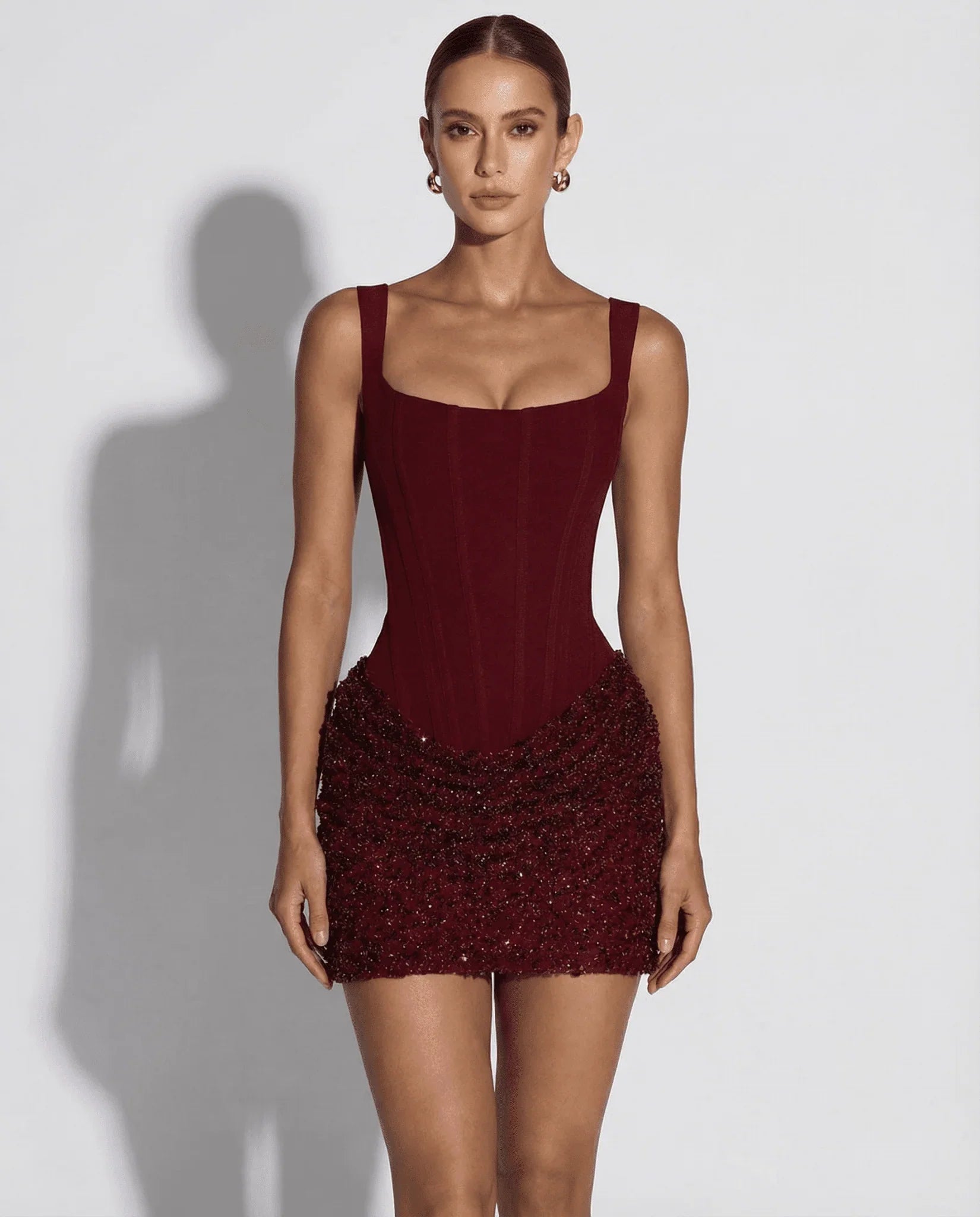 Daisy Sequin Corset Mini Dress