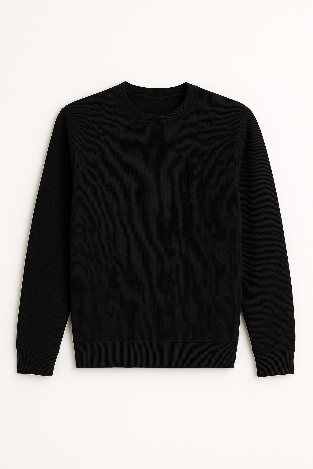 Black Textured Sweatshirt
