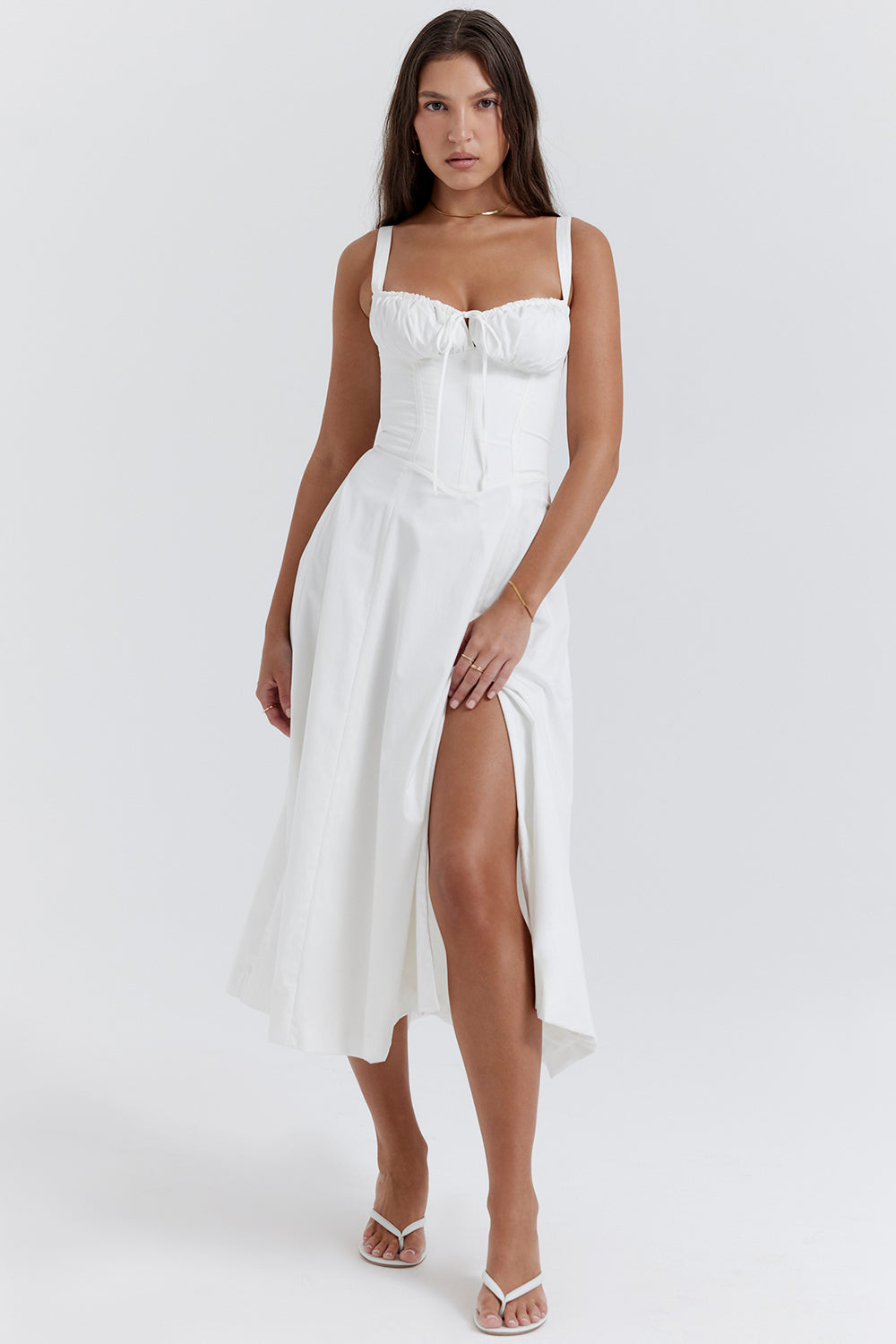 Nerianna Ruched Midi Dress