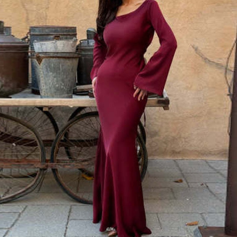 Serenelle Satin Formal Evening Maxi Dress