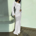 Serenelle Satin Formal Evening Maxi Dress