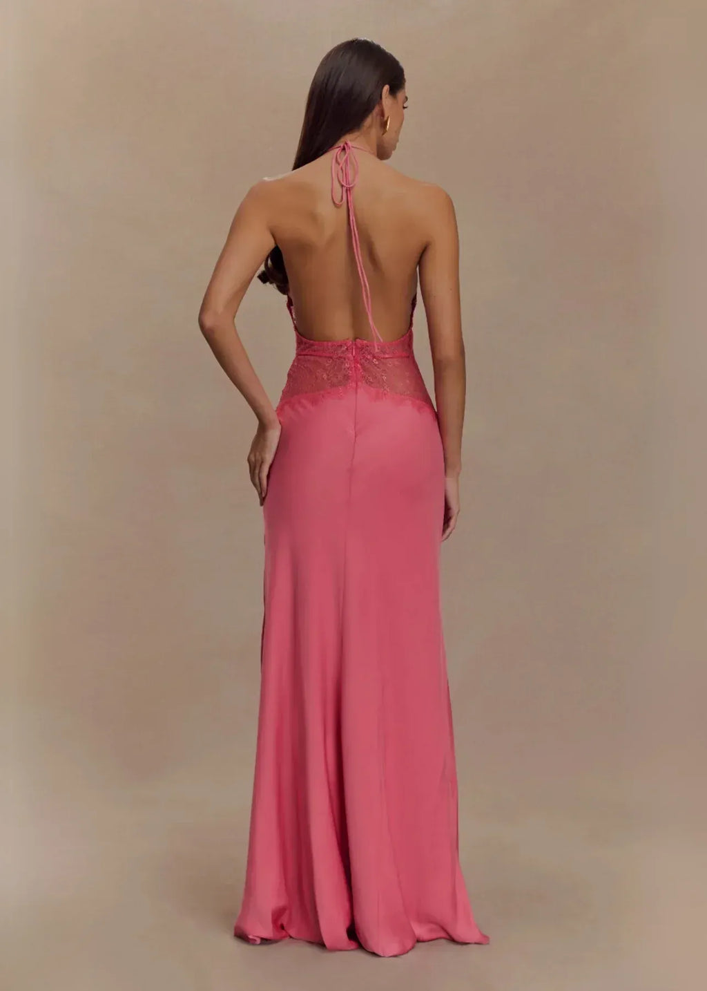 Serena Lace Halter Maxi Dress