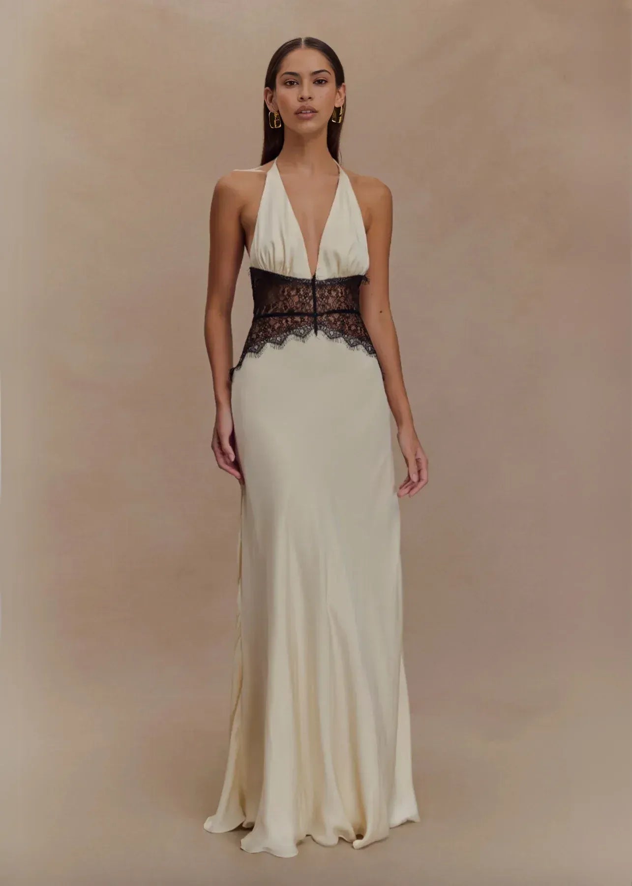 Serena Lace Halter Maxi Dress
