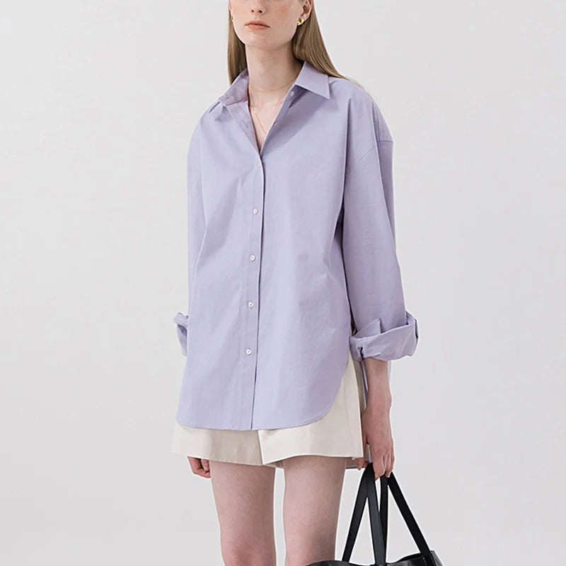 Neravie Oversized Button Front Shirt
