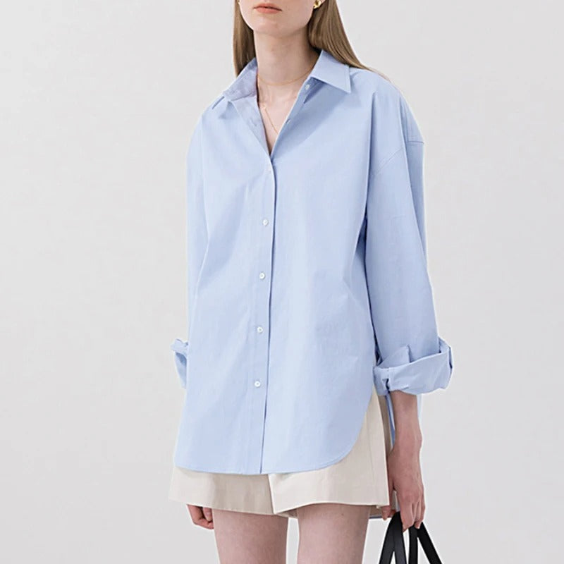 Neravie Oversized Button Front Shirt