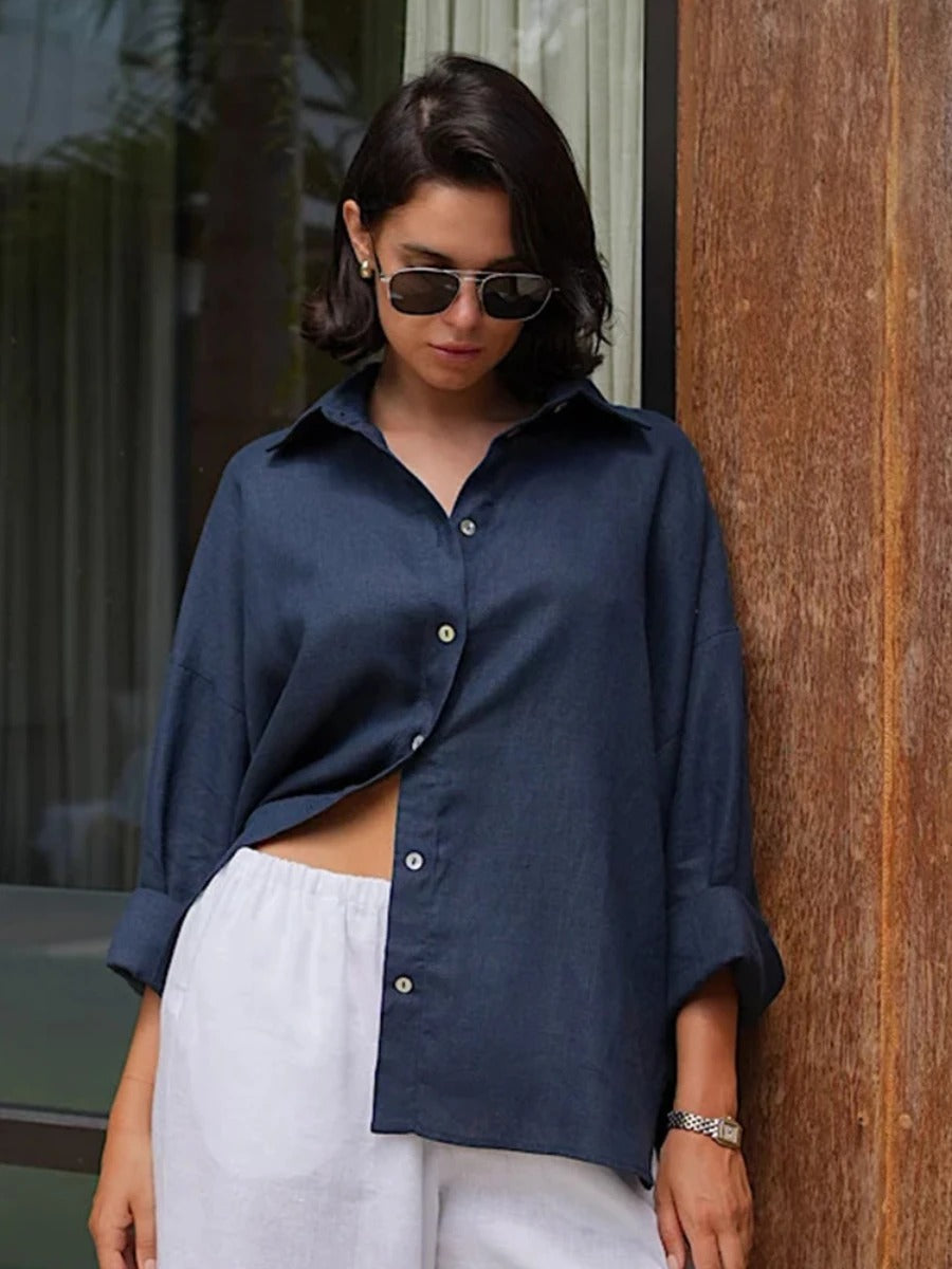 Renelle Relaxed Button Front Shirt
