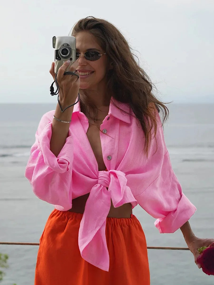 Renelle Relaxed Button Front Shirt