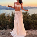 Fioravie Lace Trim Summer Maxi Skirt Set