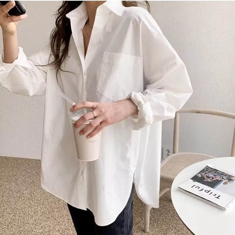 Lirienne Oversized Button Front Shirt