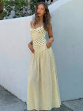 Vesperine Polka Dot Summer Maxi Dress