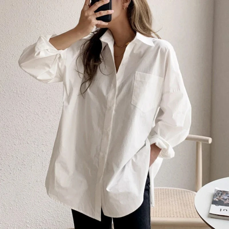 Lirienne Oversized Button Front Shirt