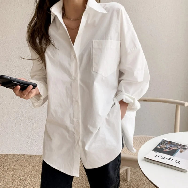 Lirienne Oversized Button Front Shirt