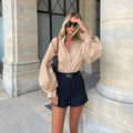 Marzella Balloon Sleeve Spring Blouse Shirt
