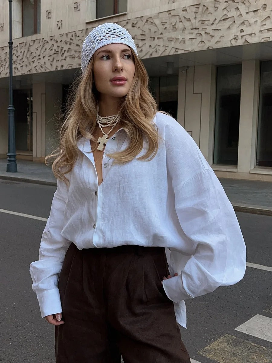 Renelle Relaxed Button Front Shirt