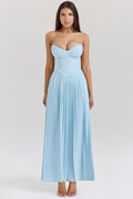 Mireta Corset Pleated Maxi Dress