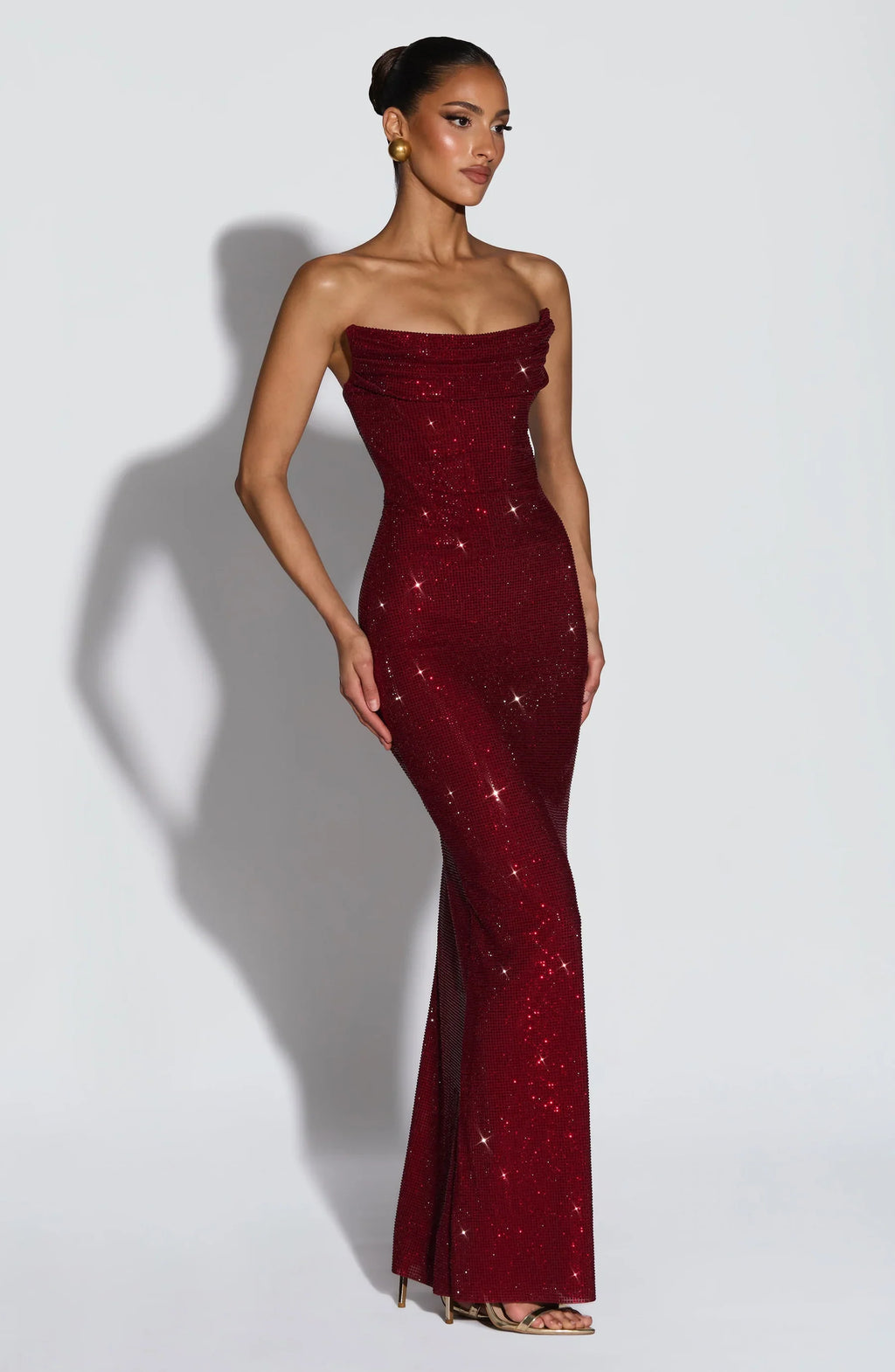 Bianca Sequin Corset Maxi Dress