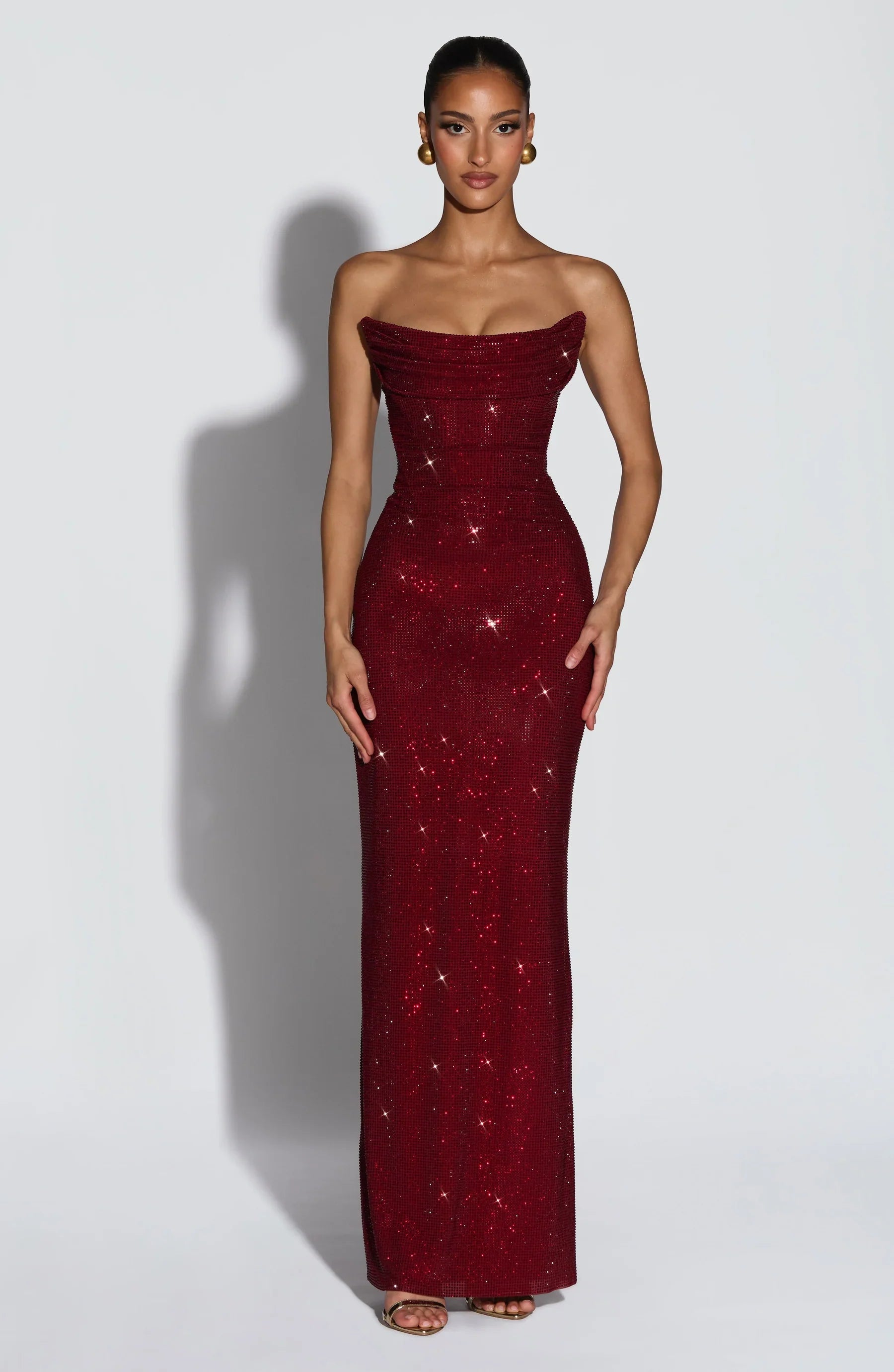 Bianca Sequin Corset Maxi Dress