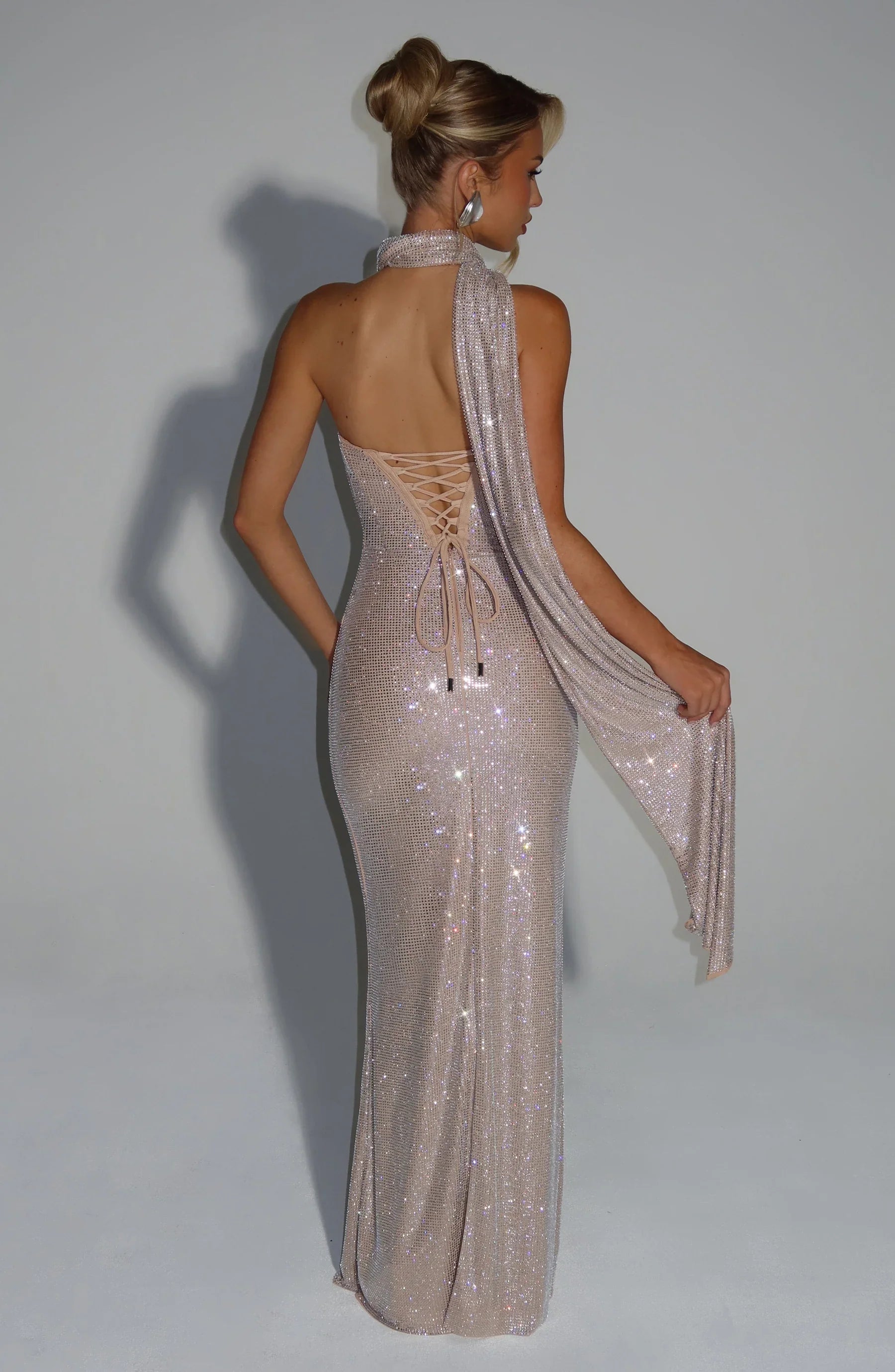 Bianca Sequin Corset Maxi Dress