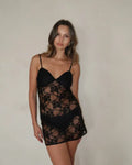 Vianella Black Lace Mini Dress
