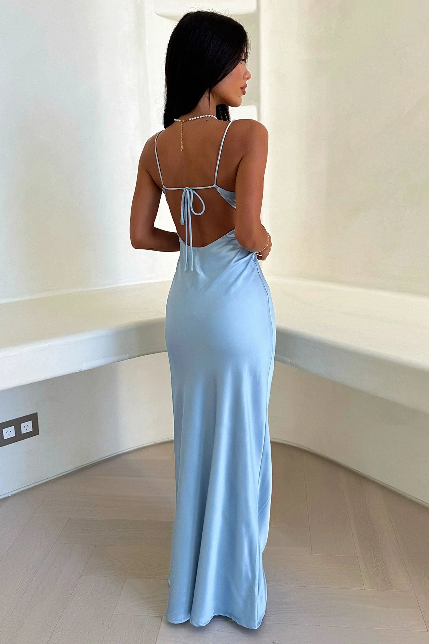 Querinda Satin Slip Maxi Dress