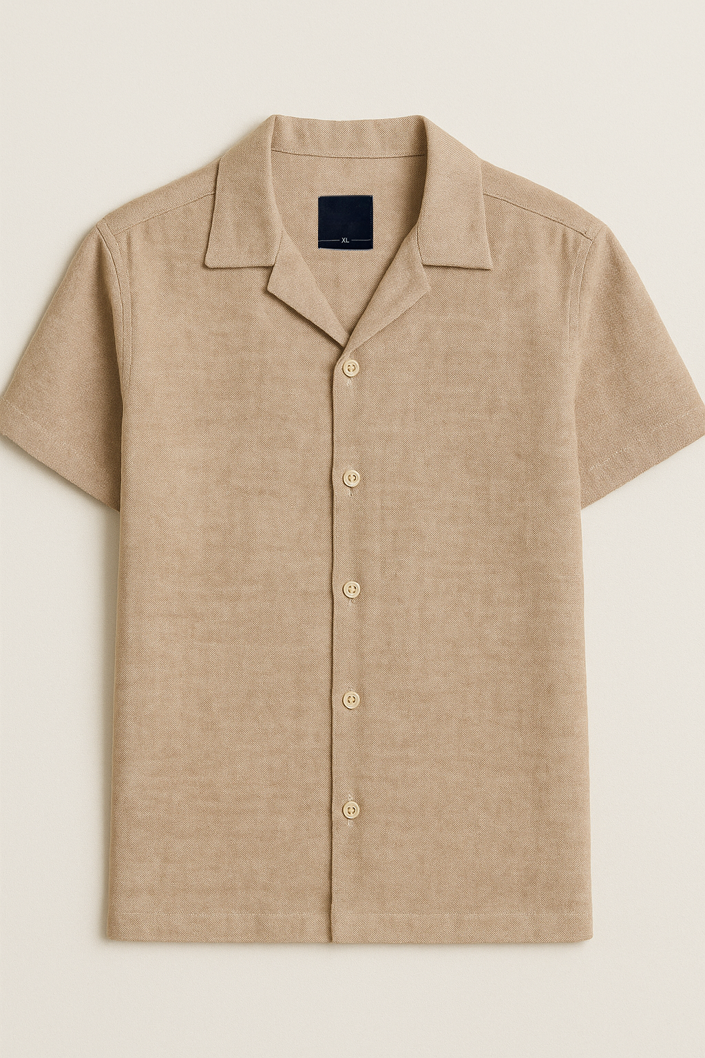 Sand Stone Cuban Collar Shirt