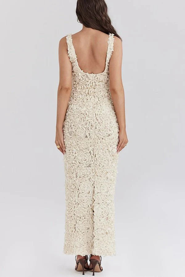 Emily Floral Bodycon Maxi Dress