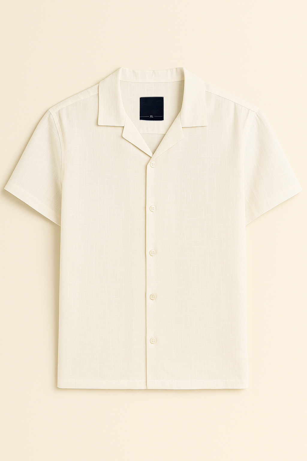 White Cuban Collar Shirt